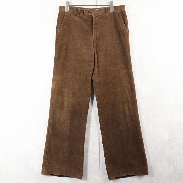 画像3: 70's〜 コーデュロイフレアパンツ BROWN W31 (3)