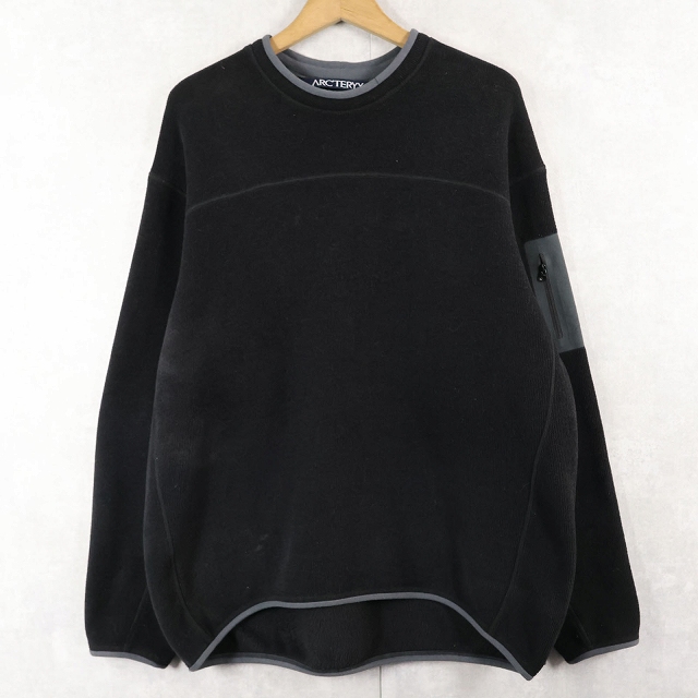 画像1: 90's ARC'TERYX CANADA製 コバートフリースプルオーバー BLACK XL (1)