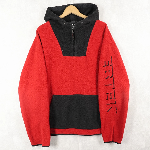 画像1: 90's Eddie Bauer EBTEK USA製 "POLARTEC" ハーフジップ フリースパーカー L (1)