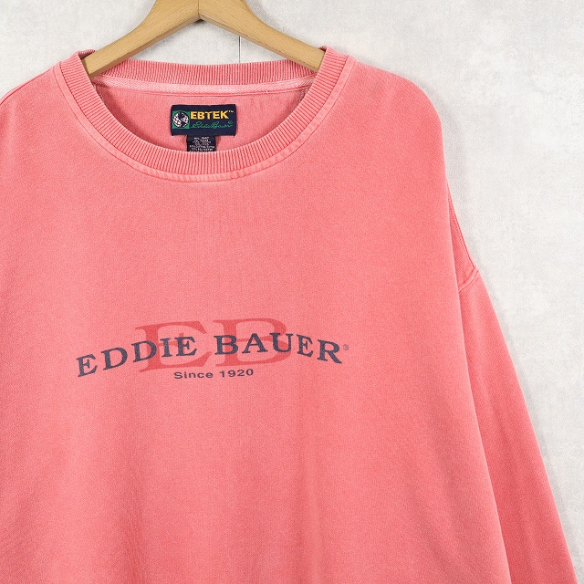 画像1: 90's Eddie Bauer EBTEK "Calvin Klein" パロディプリントスウェット XXL (1)