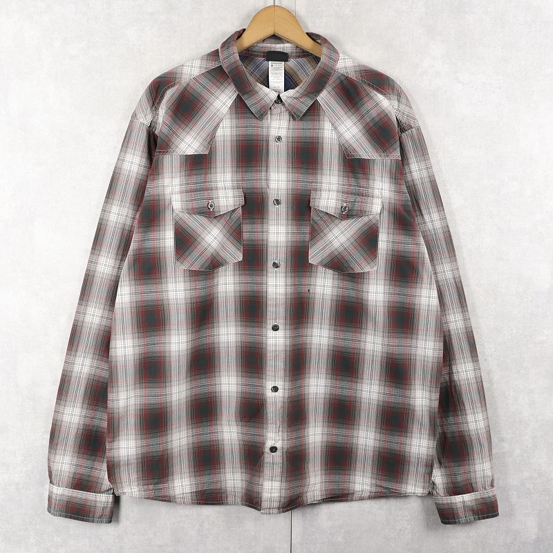 画像1: 2011AW Patagonia "ORGANIC COTTON" オンブレーチェック柄 コットンシャツ XL (1)