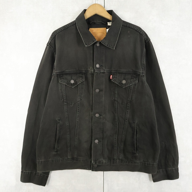 画像3: Levi's 77380 ブラックデニムジャケット L (3)