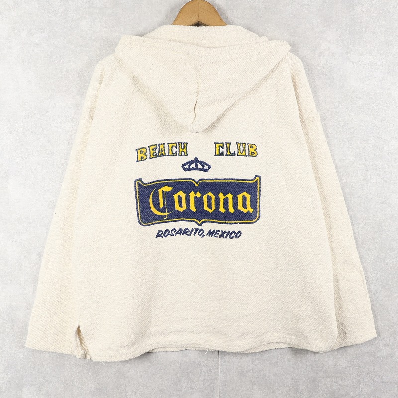 画像1: CORONA BEACH CLUB MEXICO製 ビールメーカープリント メキシカンパーカー XL (1)