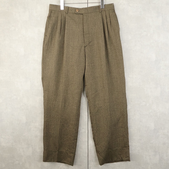 画像1: 3タック ワイドスラックス W34 (1)