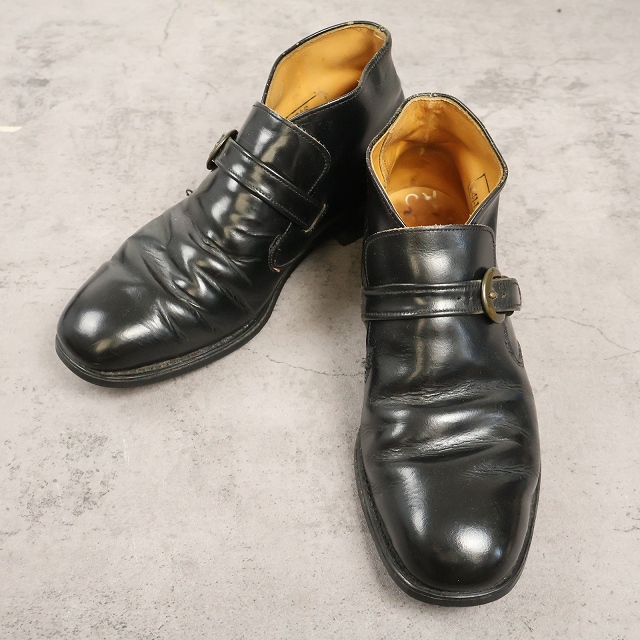 画像1: 60〜70's Bootmonster by Thom McAn USA製 シングルモンクストラップブーツ BLACK 27cm (1)