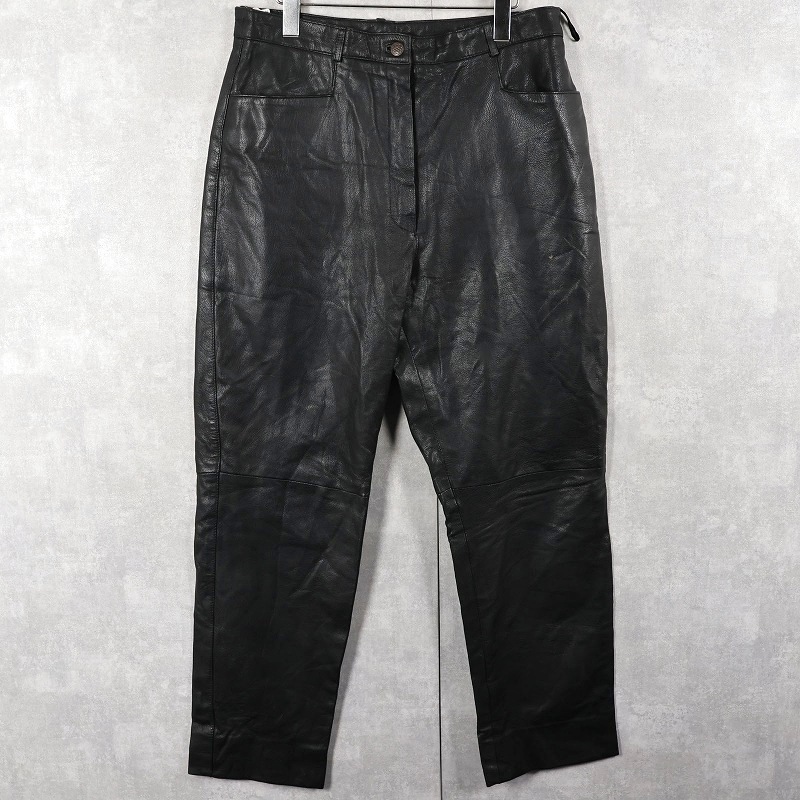 画像1: OUTRINGER レザーパンツ BLACK W33 (1)