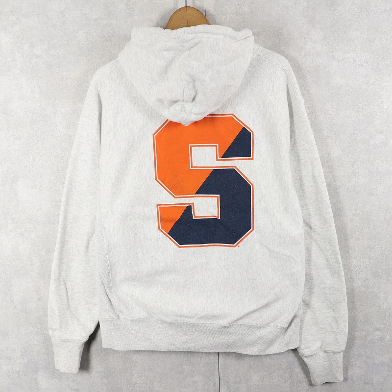 画像1: Champion REVERSE WEAVE "SYRACUSE" バックプリント スウェットフーディー M (1)