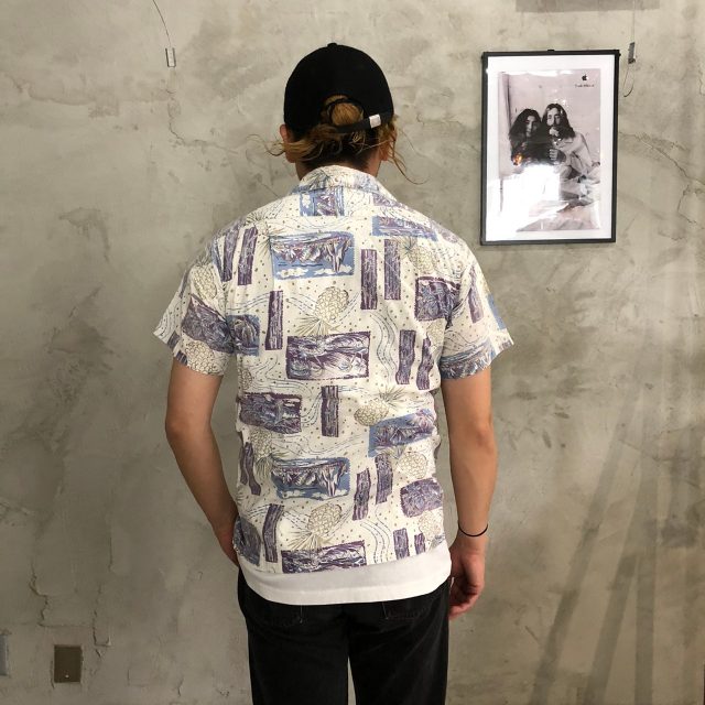 SALE】 60's コットンアロハシャツ 60年代 パイナップル ハワイアン 
