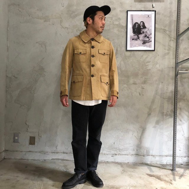 40's FRANCE 動物ボタン Hunting Jacket