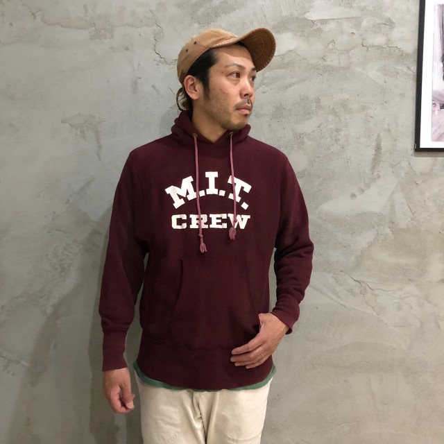 70 S Champion Reverse Weave 単色タグ M I T Crew スウェットパーカ M 90年代 チャンピオン リバースウィーブ エンジ フーディ ビンテージ古着屋feeet 通販 名古屋 大須 メンズ