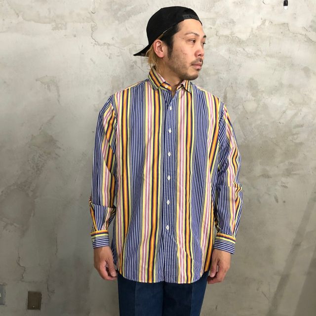 Sale Polo Ralph Lauren マルチストライプ柄 コットンシャツポロラルフローレン カラフル ビンテージ古着屋feeet 通販 名古屋 大須 メンズ Sale Polo Ralph Lauren マルチストライプ柄 コットンシャツポロラルフローレン カラフル ビンテージ古着屋feeet 通販 名古屋 大須 メンズ