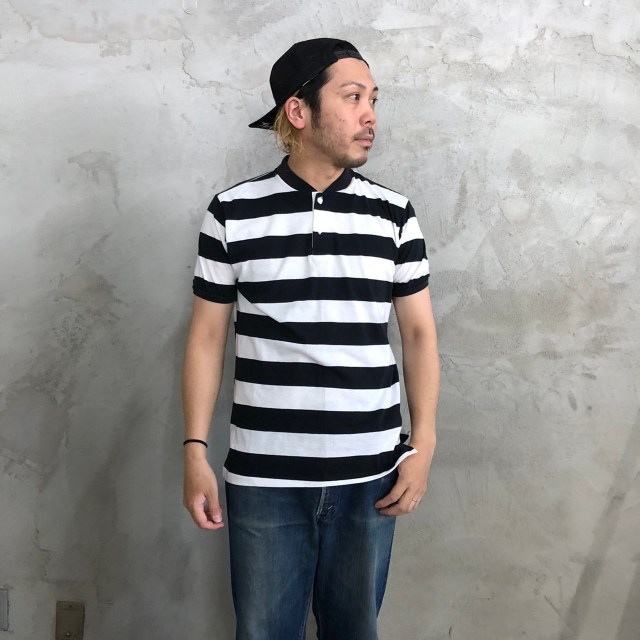 SALE】 80's USA製 ボーダー柄 ヘンリーネックTシャツ80年代 アメリカ ...