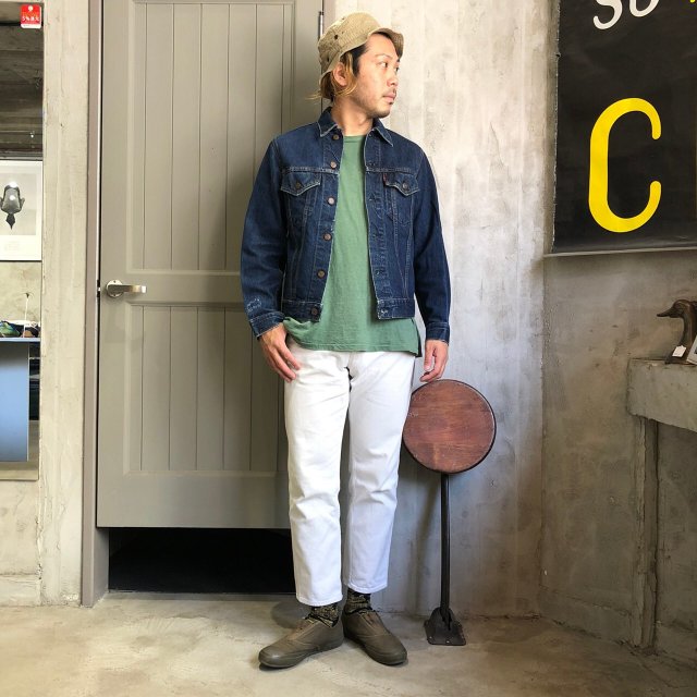 60's LEVI'S 70505 BIGE デニムジャケット 4th