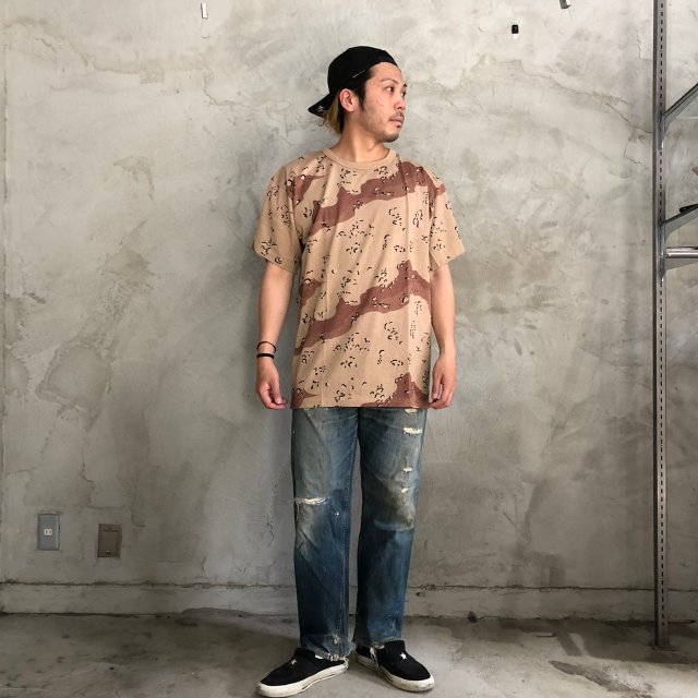 SALE】 チョコチップカモ柄Tシャツ DEADSTOCKデッドストック 