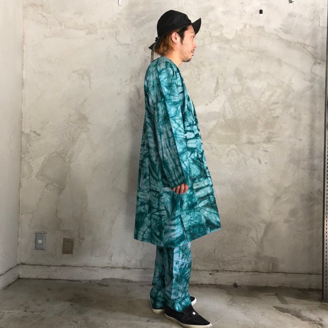 【SALE】 タイダイ柄 刺繍プルオーバーシャツ&パンツ SETUP