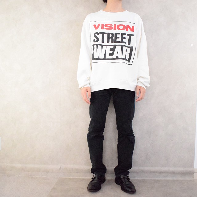 80's VISION STREET WEAR スケートブランド ポケ付きスウェット