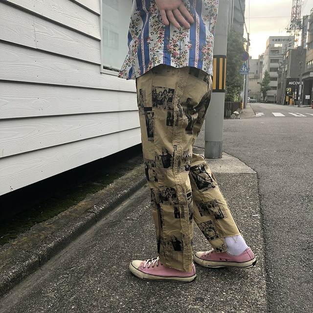 バウワウ 正規取扱店 パンツ フォトプリント 総柄 ピクチャー